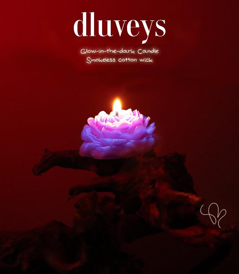 fluorescent peony low temperature candle