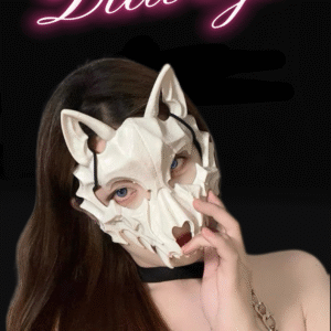 mythical beast yokai skeleton mask