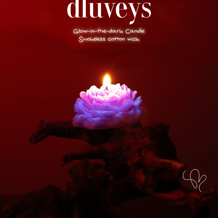 fluorescent peony low temperature candle